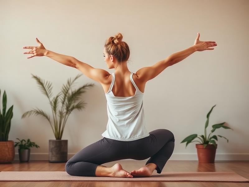 Yoga-Übung für die Hüftöffnung mit ausgestreckten Armen